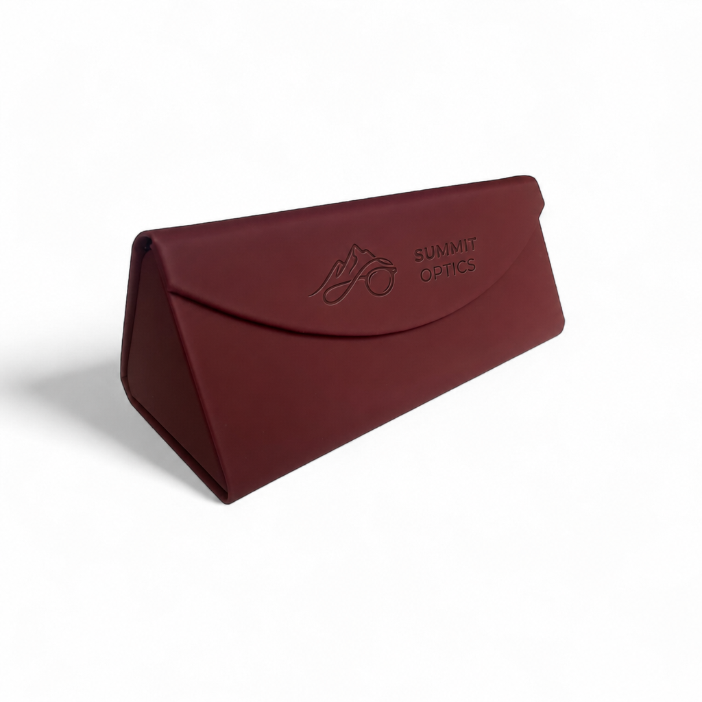 Foldable Sunglasses Case - Wine Red