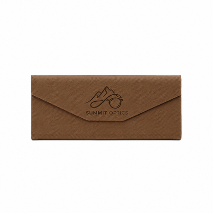 Woven Foldable Sunglasses Case - Brown